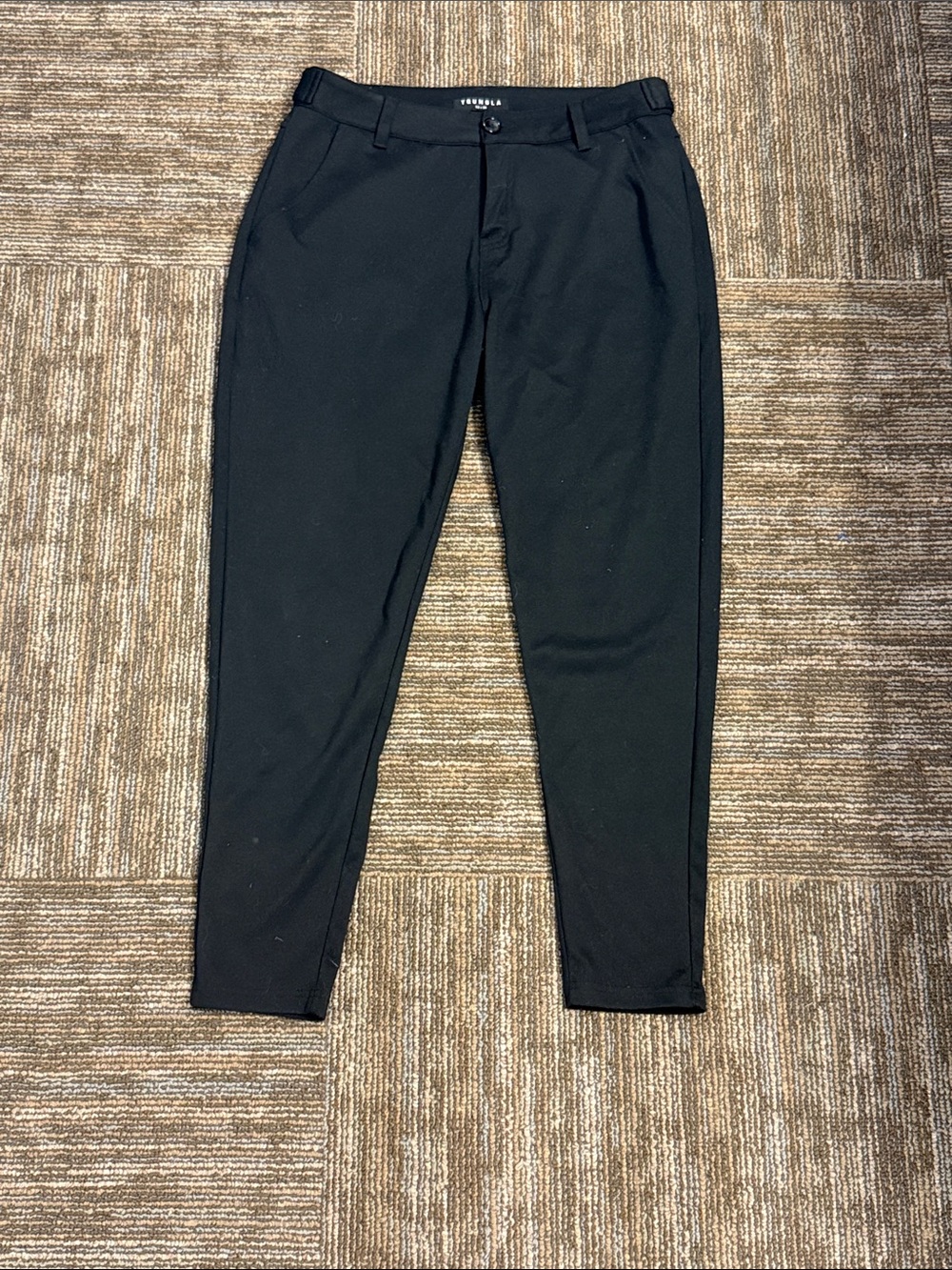 YoungLA Black Men's Tapered Dress Pants